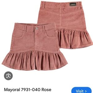 Mayoral girls size 12 western style Rose Cord skirt NWT. Adjustable waist.